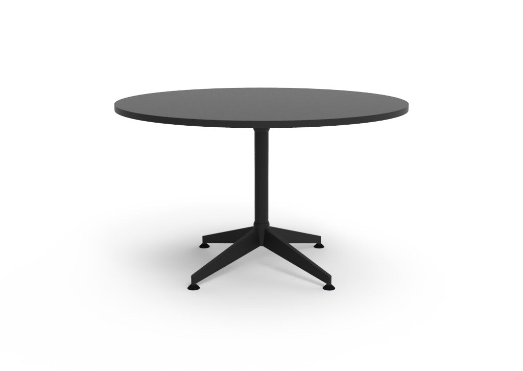 Typhoon 4 Star Round Table — 1200mm DIA, Black, Black P/C All Over — BTTR1200 BLK/BL-BK
