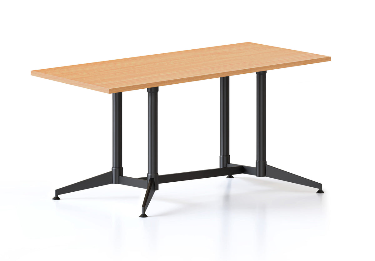 Typhoon Meeting & Boardroom Tables — 1500mm W x 750mm D, Beech, Black P/C All Over — BTTR1575 B/BL-BK