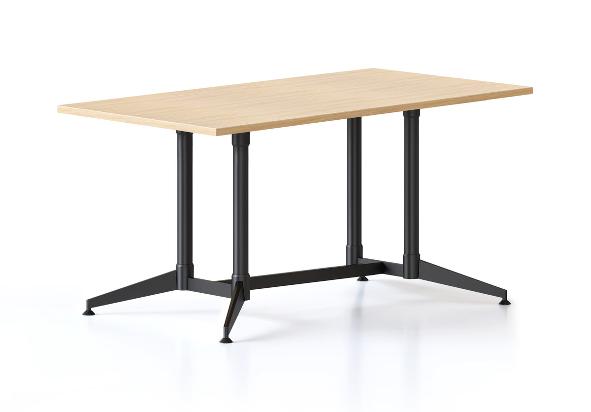 Typhoon Meeting & Boardroom Tables — 1500mm W x 750mm D, Natural Oak, Black P/C All Over — BTTR1575 NO/BL-BK