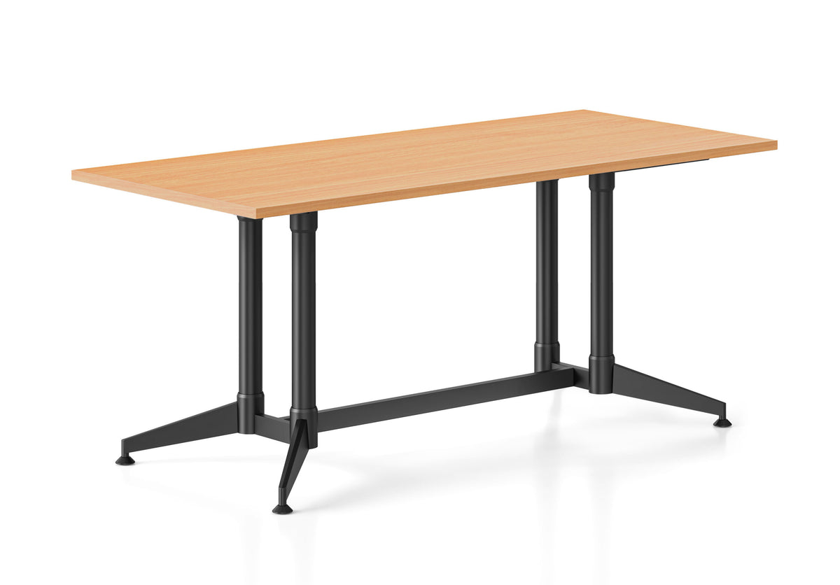 Typhoon Meeting & Boardroom Tables — 1800mm W x 750mm D, Beech, Black P/C All Over — BTTR1875 B/BL-BK