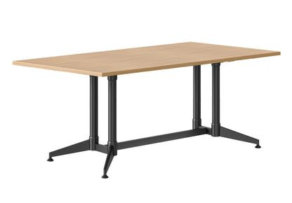 Typhoon Meeting & Boardroom Tables — 1800mm W x 750mm D, Natural Oak, Black P/C All Over — BTTR1875 NO/BL-BK