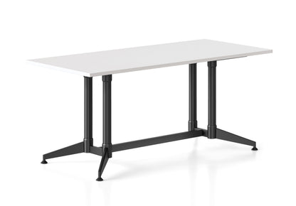 Typhoon Meeting & Boardroom Tables — 1800mm W x 750mm D, Natural White, Black P/C All Over — BTTR1875 NW/BL-BK