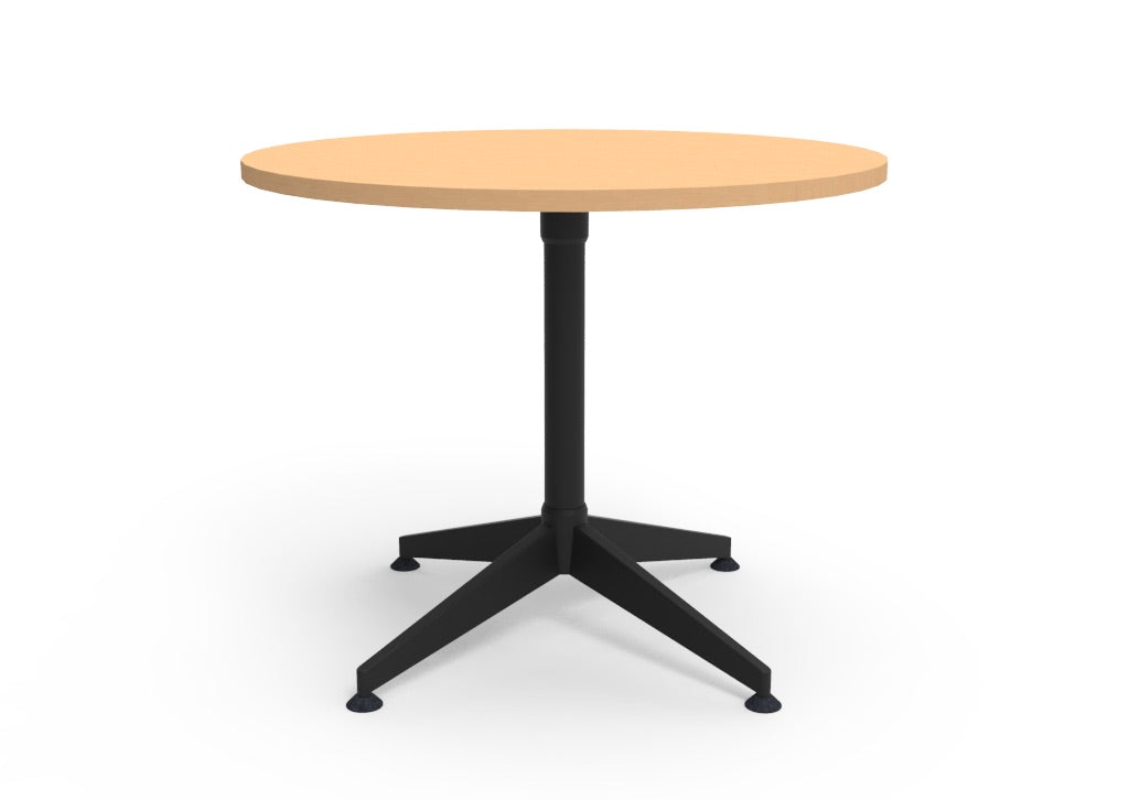 Typhoon 4 Star Round Table — 900mm DIA, Beech, Black P/C All Over — BTTR900 B/BL-BK