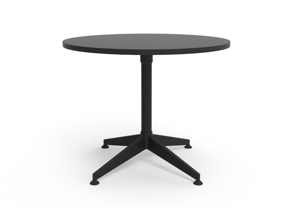 Typhoon 4 Star Round Table — 900mm DIA, Black, Black P/C All Over — BTTR900 BLK/BL-BK