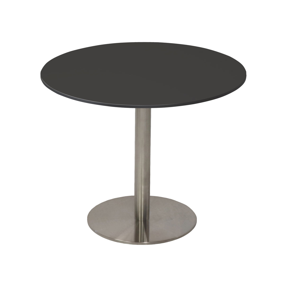 Estilo Round Table — 1200mm DIA, Black, Stainless Steel — CBT12 BLK/SS