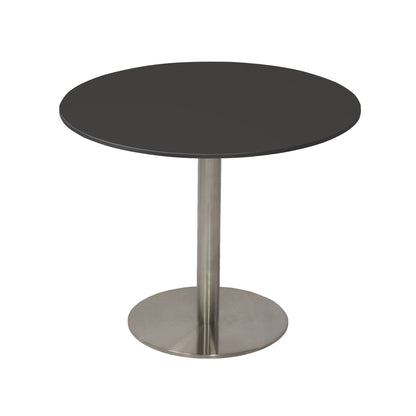 Estilo Round Table — 1200mm DIA, Black, Stainless Steel — CBT12 BLK/SS