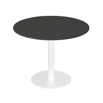 Estilo Round Table — 1200mm DIA, Black, White P/C — CBT12 BLK/WS