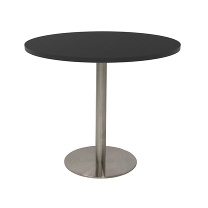 Estilo Round Table — 900mm DIA, Black, Stainless Steel — CBT9 BLK/SS