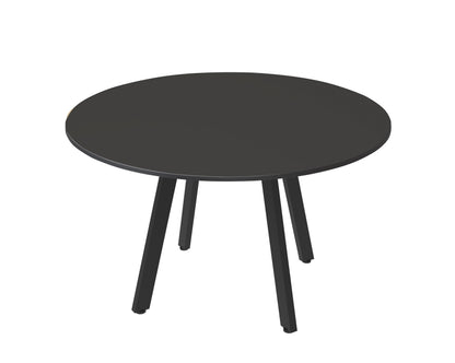Eternity Meeting Table Round — 1200mm DIA, Black, Black P/C — D-ERT12 BLK/BL