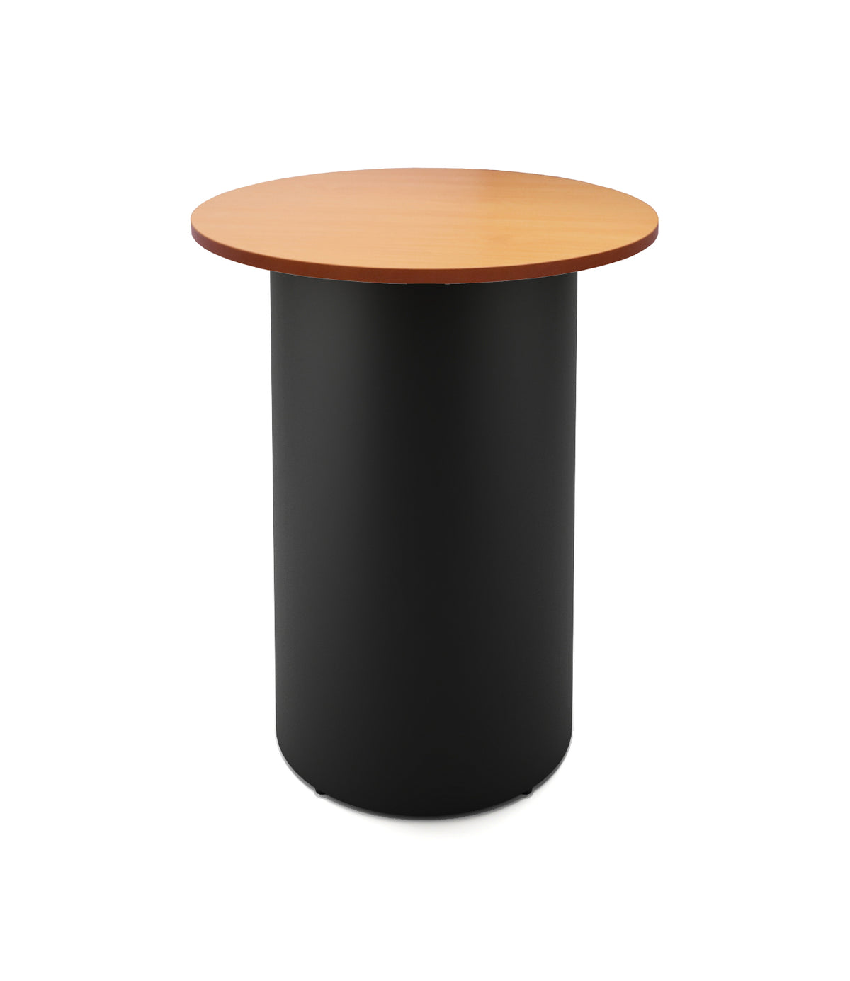 Drum Base High Bar Table — 900mm Dia x 1050mm H, Beech, Black P/C — DB-HBT900 B/BL