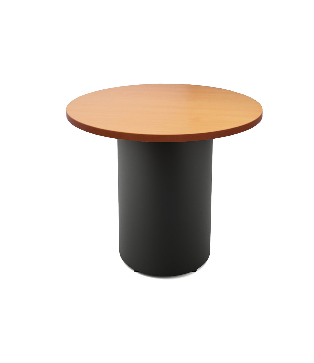 Drum Base Table — 900mm Dia x 730mm H, Beech, Black P/C — DBT900 B/BL