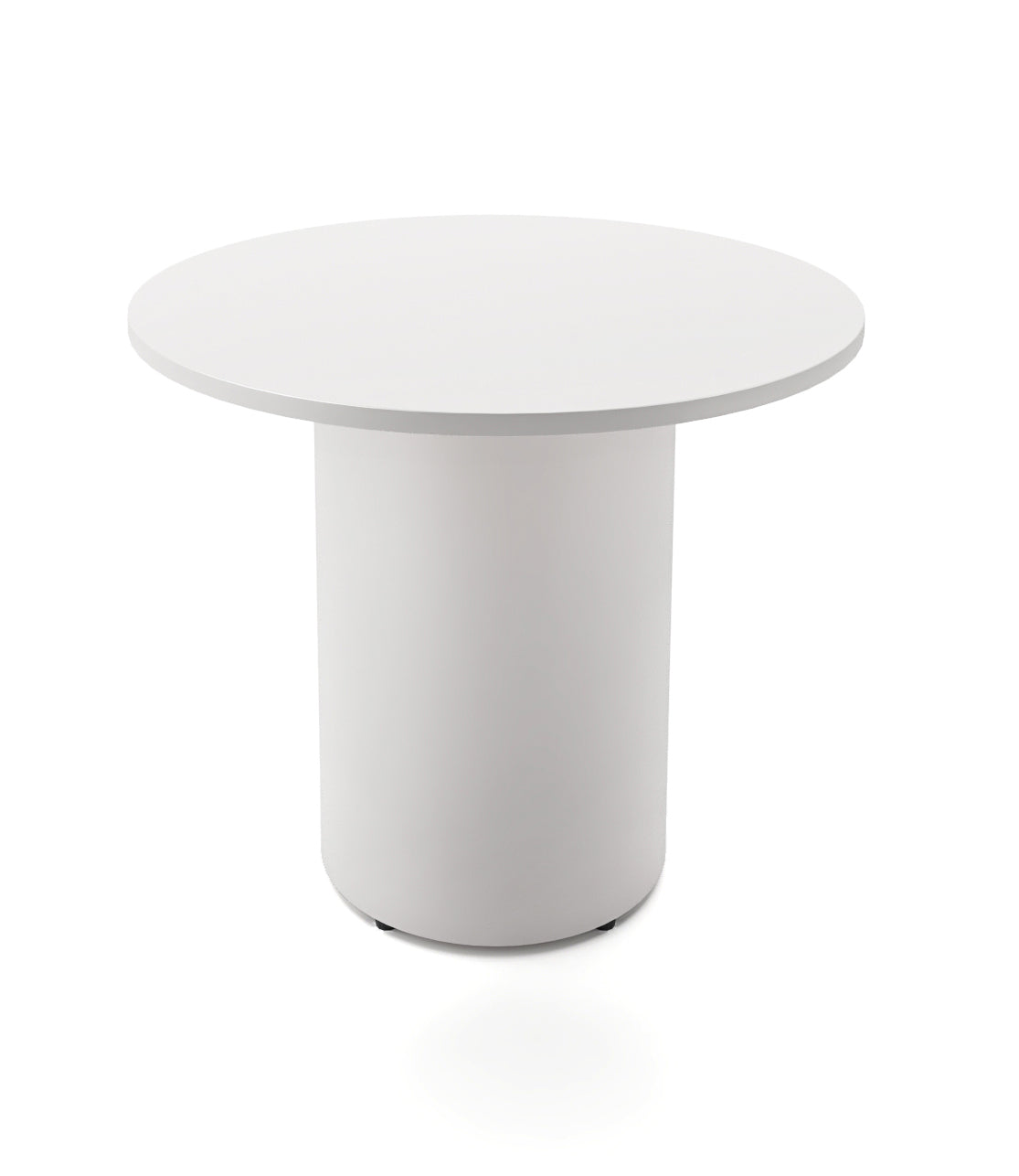 Drum Base Table — 900mm Dia x 730mm H, Natural White, White P/C — DBT900 NW/WS