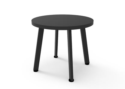 Eternity Round Coffee Table — 500mm Dia x 450mm H, Black, Black P/C — ECT500 BLK/BL