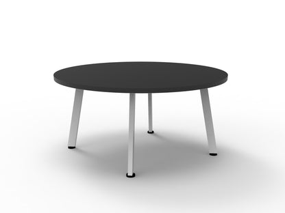 Eternity Round Coffee Table — 900mm Dia x 450mm H, Black, White P/C — ECT900 BLK/WS