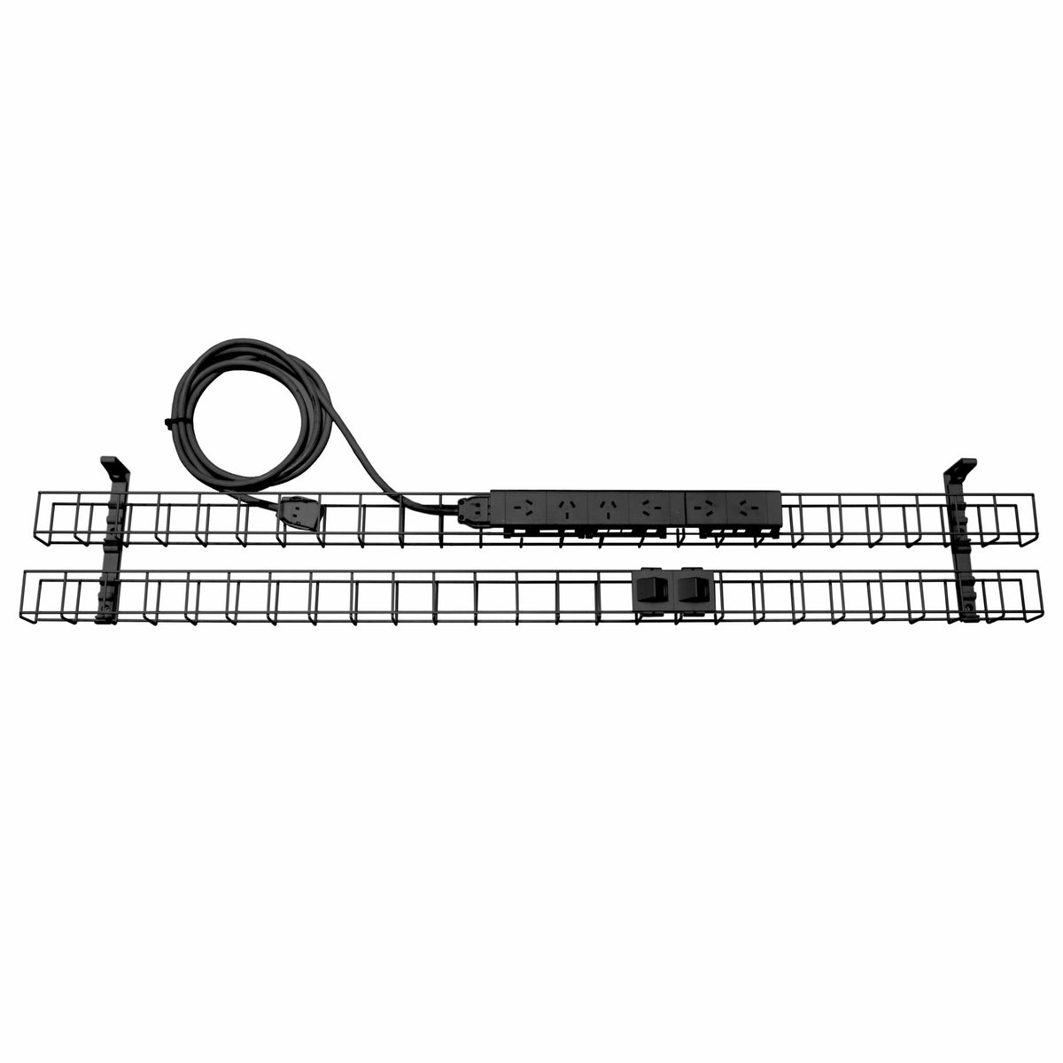 Cable Management Dual Tier Basket