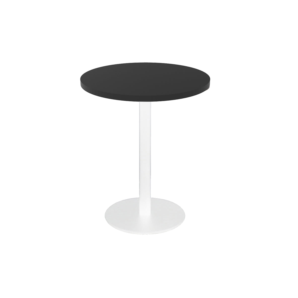 Estilo Round Table — 500mm DIA, Black, White P/C — CBT5 BLK/WS