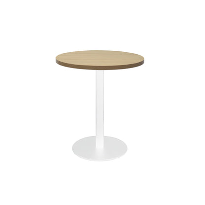 Estilo Round Table — 500mm DIA, Natural Oak, White P/C — CBT5 NO/WS