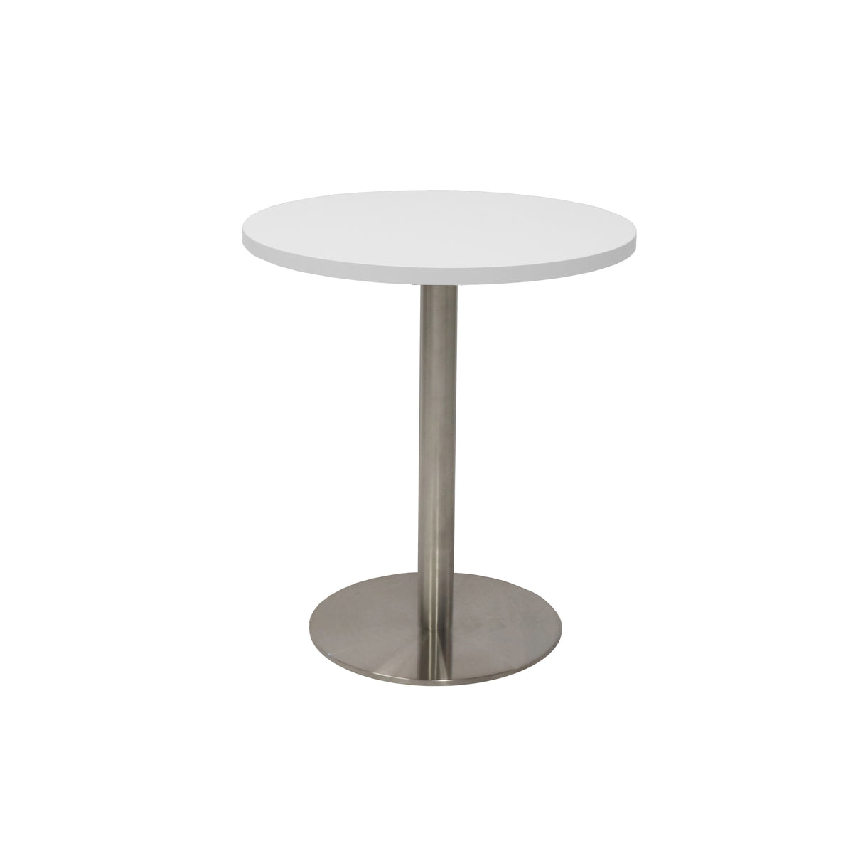 Estilo Round Table — 500mm DIA, Natural White, Stainless Steel — CBT5 NW/SS