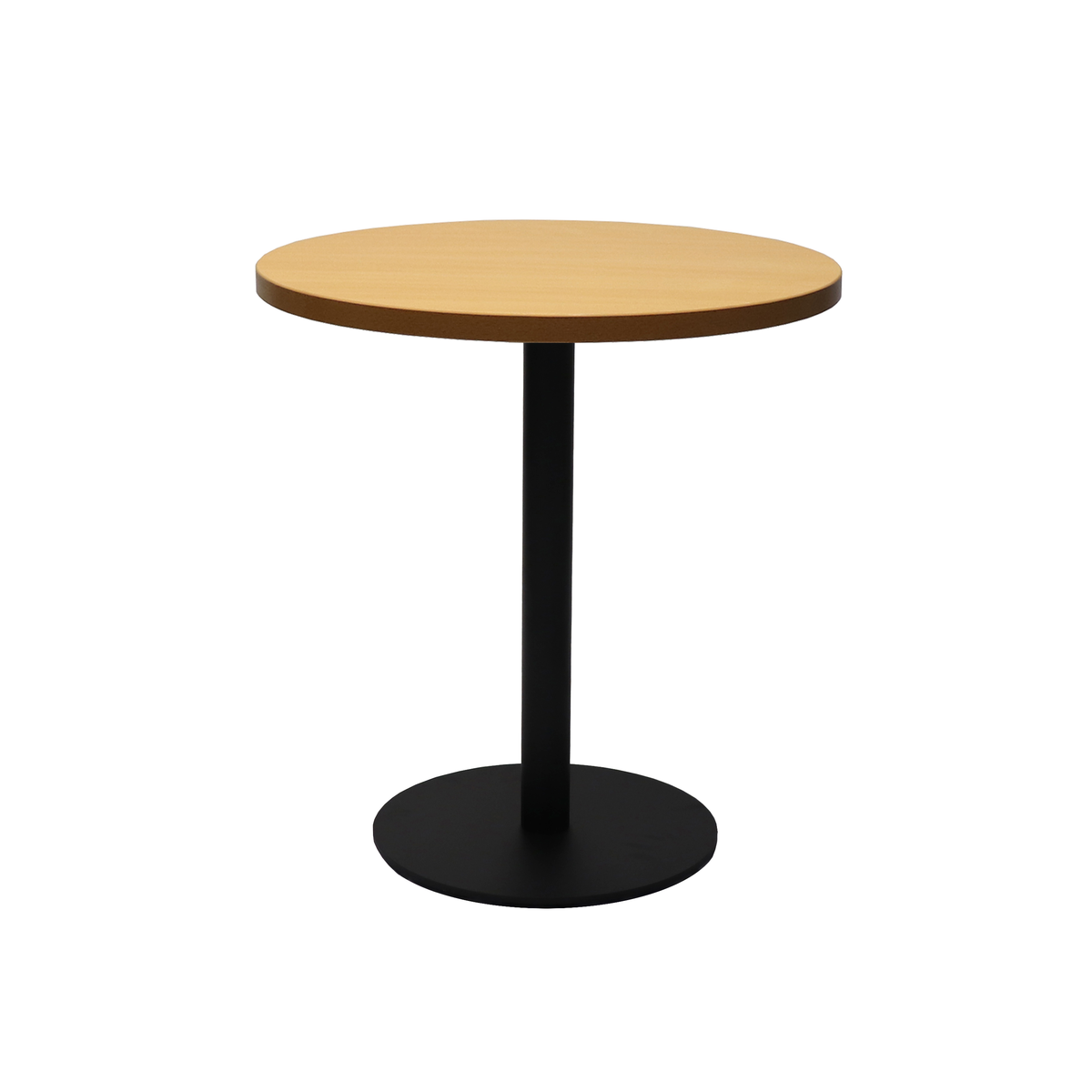 Estilo Round Table — 600mm DIA, Beech, Black P/C — CBT6 B/BL