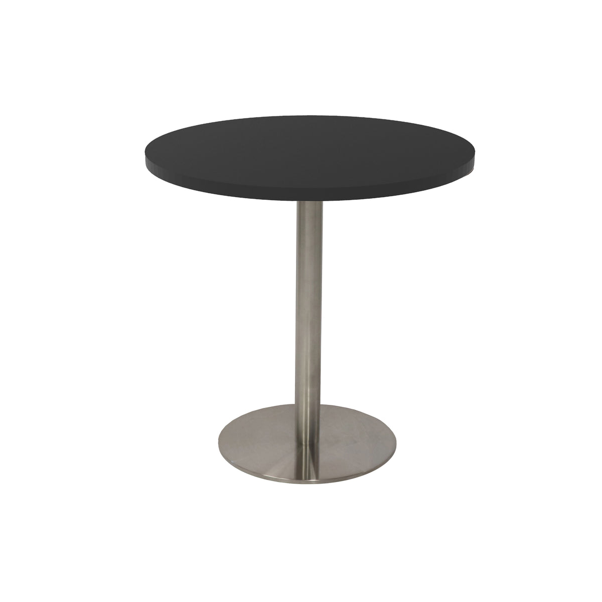 Estilo Round Table — 600mm DIA, Black, Stainless Steel — CBT6 BLK/SS