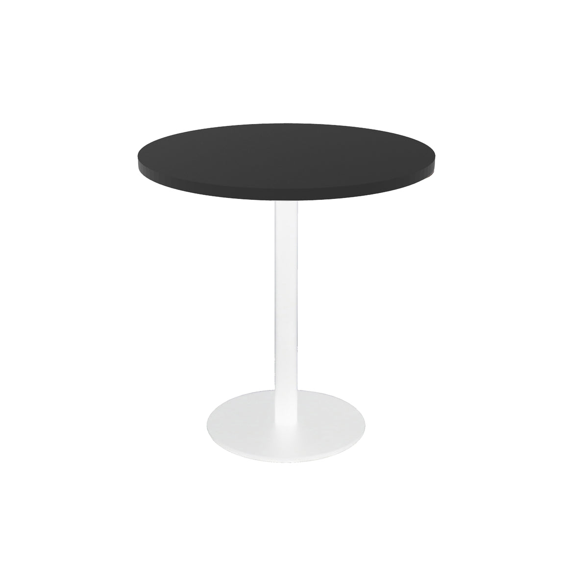 Estilo Round Table — 600mm DIA, Black, White P/C — CBT6 BLK/WS