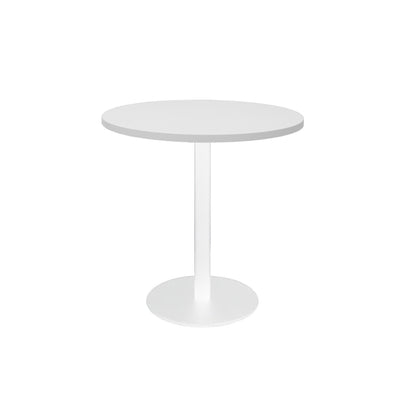 Estilo Round Table — 600mm DIA, Natural White, White P/C — CBT6 NW/WS