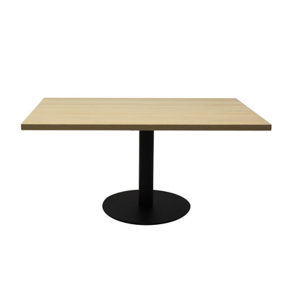 Estilo Square Coffee Table — Natural Oak, Black P/C, 900mmx 900mm — CCT990 NO/BL