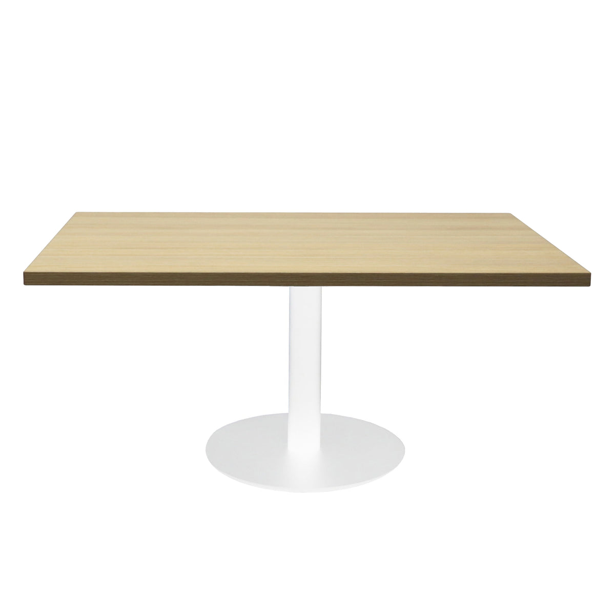 Estilo Square Coffee Table — Natural Oak, White Satin P/C, 900mmx 900mm — CCT990 NO/WS