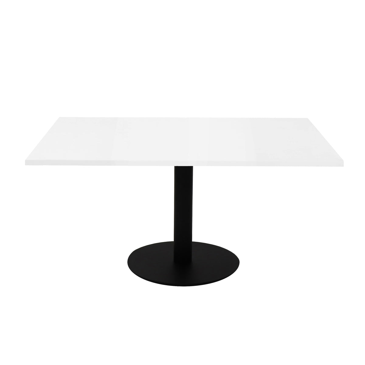 Estilo Square Coffee Table — Natural White, Black P/C, 900mmx 900mm — CCT990 NW/BL
