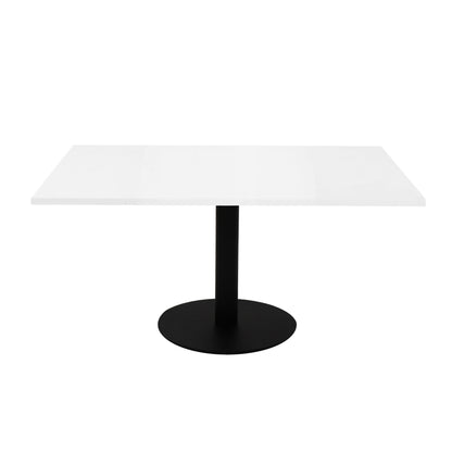 Estilo Square Coffee Table — Natural White, Black P/C, 900mmx 900mm — CCT990 NW/BL