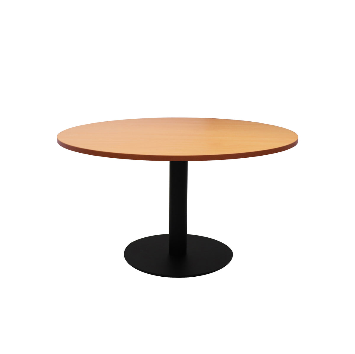 Estilo Round Coffee Table — Beech, Black P/C, 900mm Dia — CCT9 B/BL