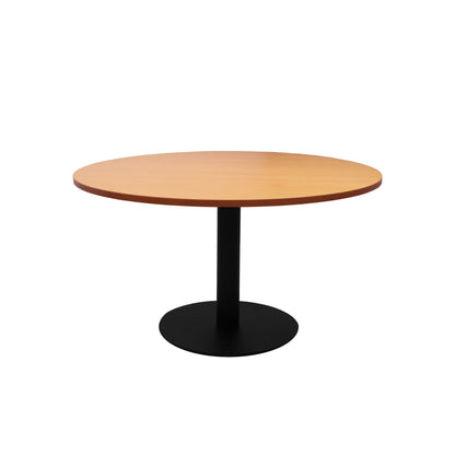 Estilo Round Coffee Table — Beech, Black P/C, 900mm Dia — CCT9 B/BL