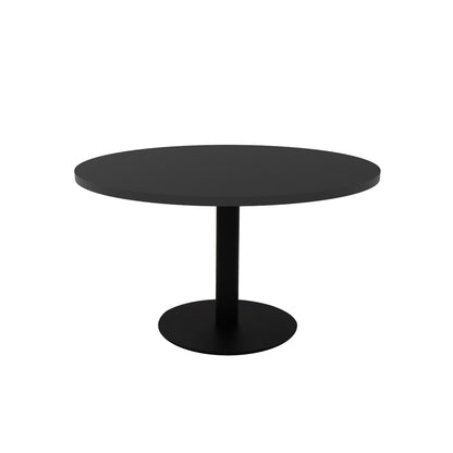 Estilo Round Coffee Table — Black, Black P/C, 900mm Dia — CCT9 BLK/BL