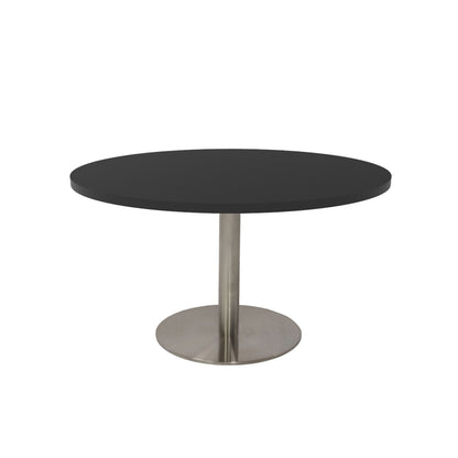 Estilo Round Coffee Table — Black, Stainless Steel, 900mm Dia — CCT9 BLK/SS