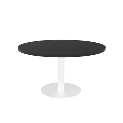 Estilo Round Coffee Table — Black, White P/C, 900mm Dia — CCT9 BLK/WS