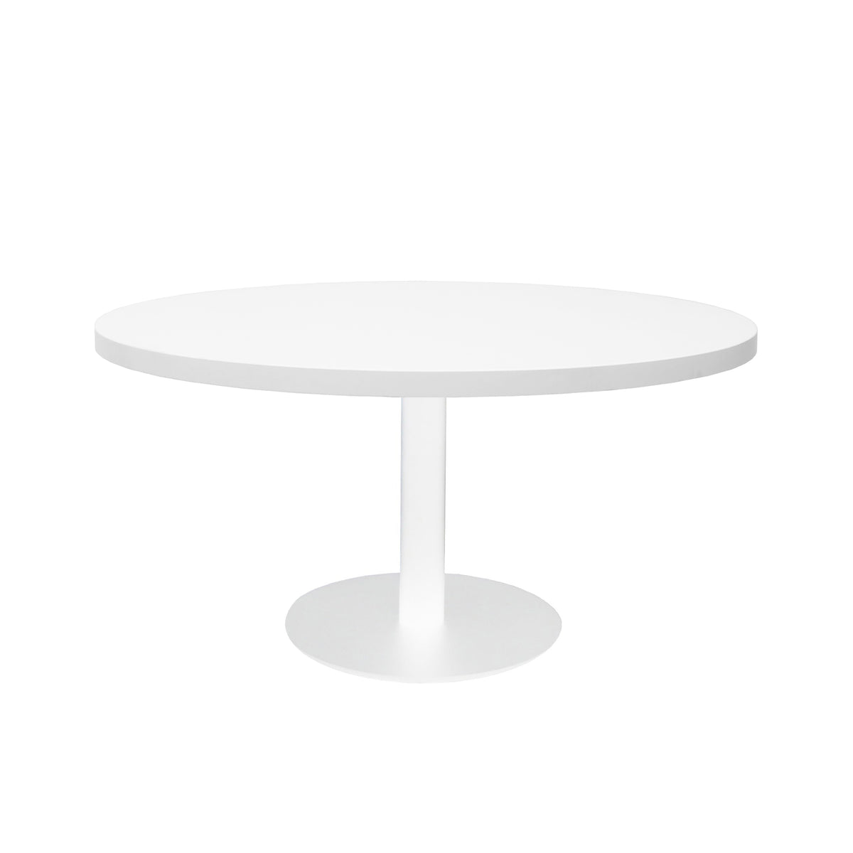 Estilo Round Coffee Table — Natural White, White P/C, 900mm Dia — CCT9 NW/WS