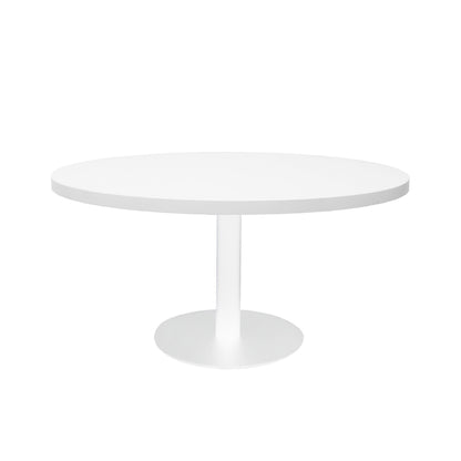 Estilo Round Coffee Table — Natural White, White P/C, 900mm Dia — CCT9 NW/WS
